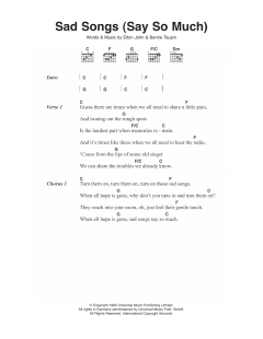 Sad Songs (Say So Much) von Elton John (Download) 