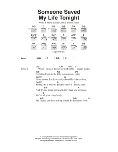 Someone Saved My Life Tonight von Elton John (Download) 
