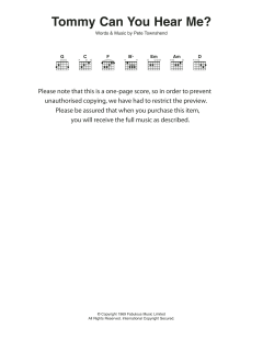 Tommy Can You Hear Me von The Who (Download) 