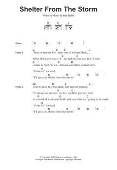 Shelter From The Storm von Bob Dylan (Download) 