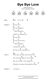 Bye Bye Love von The Everly Brothers (Download) 