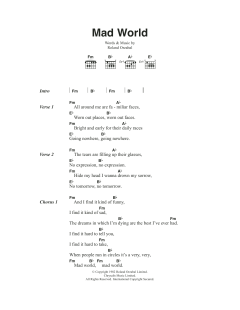 Mad World von Gary Jules (Download) 