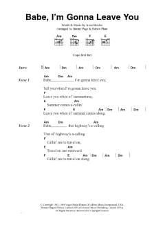 Babe, I'm Gonna Leave You von Led Zeppelin (Download) 