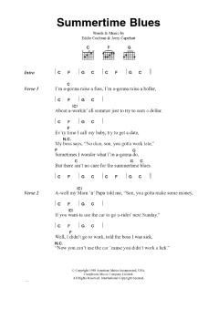 Summertime Blues von Eddie Cochran (Download) 