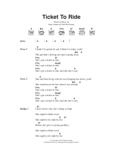 Ticket To Ride von The Beatles (Download) 