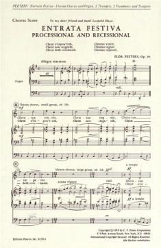 Entrada Festival: Processional And Recessional op. 93 (Flor Peeters) 