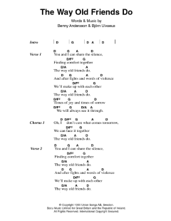 The Way Old Friends Do von ABBA (Download) 