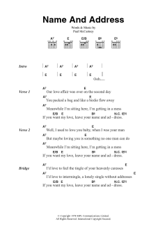 Name And Address von Wings (Download) 