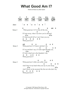 What Good Am I? von Bob Dylan (Download) 