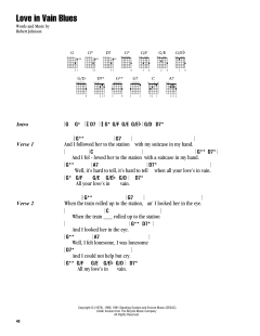 Love In Vain Blues von Robert Johnson (Download) 