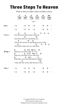 Three Steps To Heaven von Eddie Cochran (Download) 