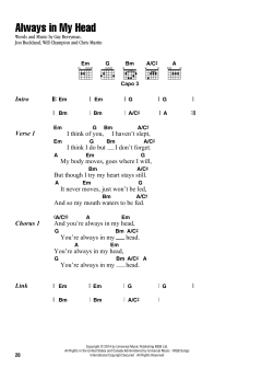 Always In My Head von Coldplay (Download) 