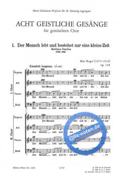8 Geistliche Gesänge op. 138 (Max Reger) 