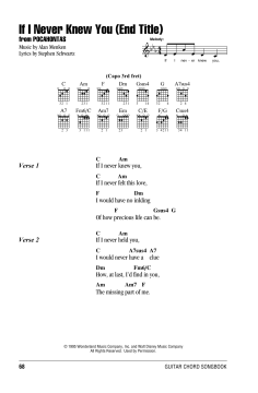 If I Never Knew You (End Title) von Alan Menken (Download) 