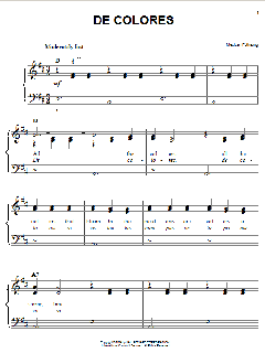 De Colores von Mexican Folk Song (Download) 