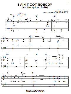 I Ain't Got Nobody (And Nobody Cares For Me) von Bessie Smith (Download) 