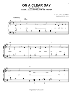 On A Clear Day (You Can See Forever) von Barbra Streisand (Download) 