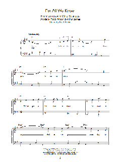 For All We Know von Fred Karlin (Download) 