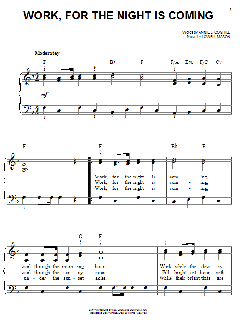 Work, For The Night Is Coming von Annie L. Coghill (Download) 