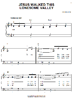 Jesus Walked This Lonesome Valley von Traditional Spiritual (Download) 