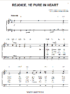 Rejoice, Ye Pure In Heart von Edward Hayes Plumptre (Download) 