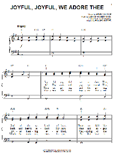 Joyful, Joyful, We Adore Thee von Ludwig van Beethoven (Download) 