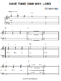 Have Thine Own Way, Lord von Adelaide A. Pollard (Download) 