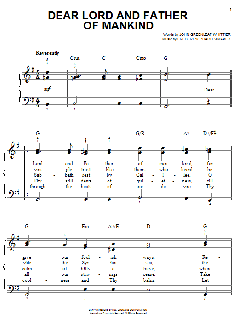 Dear Lord And Father Of Mankind von John Greenleaf Whittier (Download) 