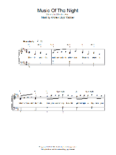 The Music Of The Night von Andrew Lloyd Webber (Download) 