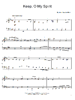 Keep, O My Spirit von Johann Sebastian Bach (Download) 