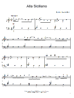 Alla Siciliano von Johann Sebastian Bach (Download) 