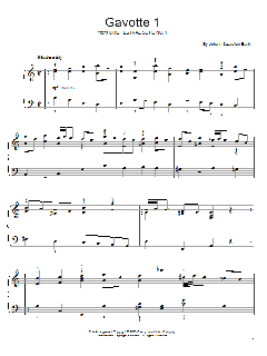 Gavotte 1 von Johann Sebastian Bach (Download) 