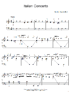 Italian Concerto In F von Johann Sebastian Bach (Download) 
