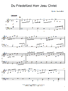 Du Friedefurst Herr Jesu Christ von Johann Sebastian Bach (Download) 