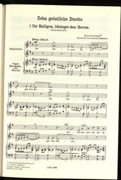 10 geistliche Duette von Heinrich Schütz 