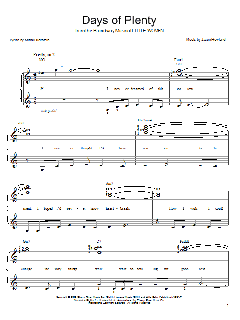 Days Of Plenty von Jason Howland (Download) 