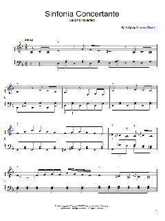 Sinfonia Concertante (Second Movement) von Wolfgang Amadeus Mozart (Download) 