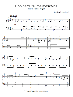 L'Ho Perduta, Me Meschina von Wolfgang Amadeus Mozart (Download) 
