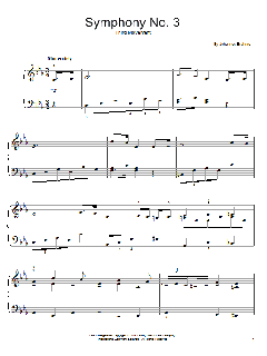 Symphony No. 3, Third Movement Theme von Johannes Brahms (Download) 