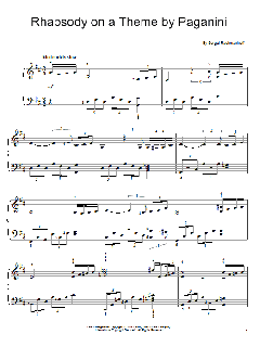 Rhapsody On A Theme Of Paganini, Variation XVIII von Sergei Rachmaninoff (Download) 