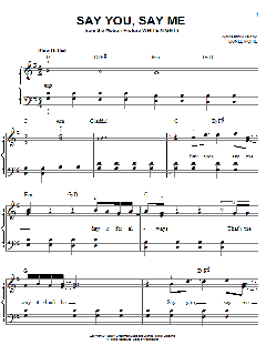 Say You, Say Me von Lionel Richie (Download) 