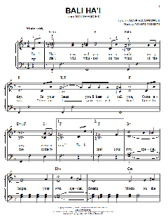 Bali Ha'i von Rodgers & Hammerstein (Download) 