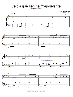 Je Dis Que Rien Ne M'epouvante von Georges Bizet (Download) 