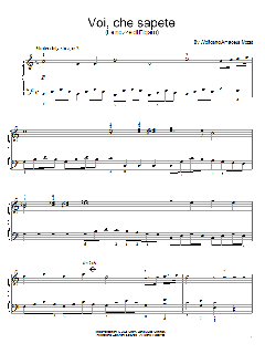 Voi, Che Sapete von Wolfgang Amadeus Mozart (Download) 