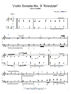 Sonata For Violin No. 9 Kreutzer Theme von Ludwig van Beethoven (Download) 