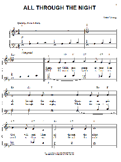 All Through The Night von Welsh Folksong (Download) 