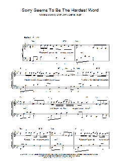 Sorry Seems To Be The Hardest Word von Elton John (Download) 