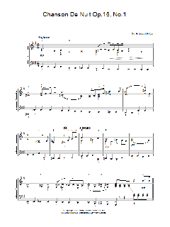 Chanson De Nuit Op.15, No.1 (Download) 