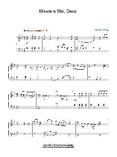 Miserere Mei Deus von Gregorio Allegri (Download) 