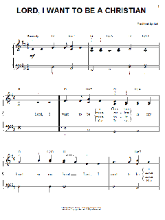 Lord, I Want To Be A Christian von Traditional Spiritual (Download) 